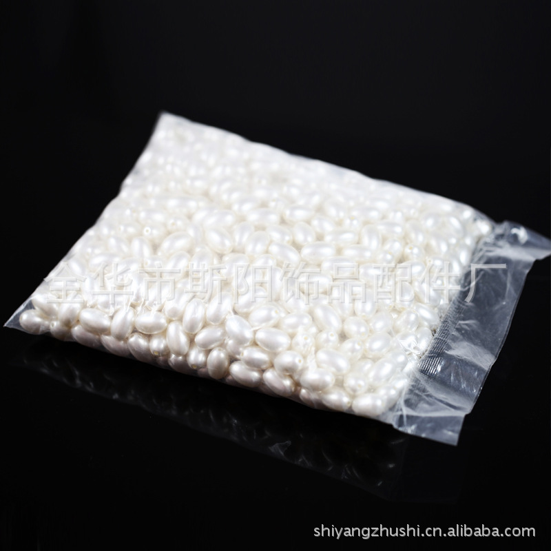 Paint plastic loose beads 8*10mm elliptical straight hole abs plastic pearl manufacturers direct sales