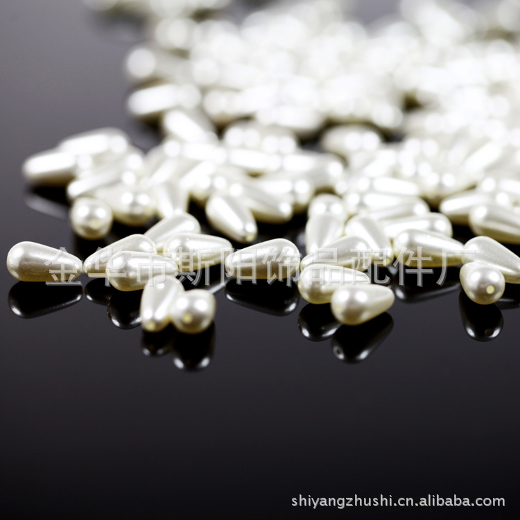 Plastic teardrop-shaped baked paint imitation pearl abs loose beads 12*16mm teardrop-shaped pearl diy pearl accessories Specification image