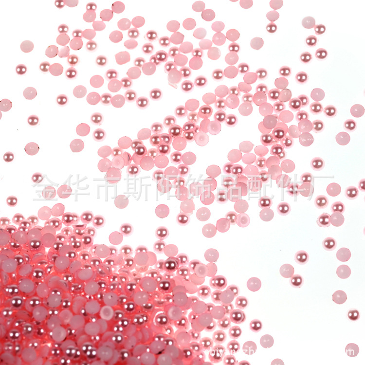 Factory direct sales of high-quality plastic imitation pearl semi-circular lacquered loose pearl scarf accessories. Bulk purchase offers better prices