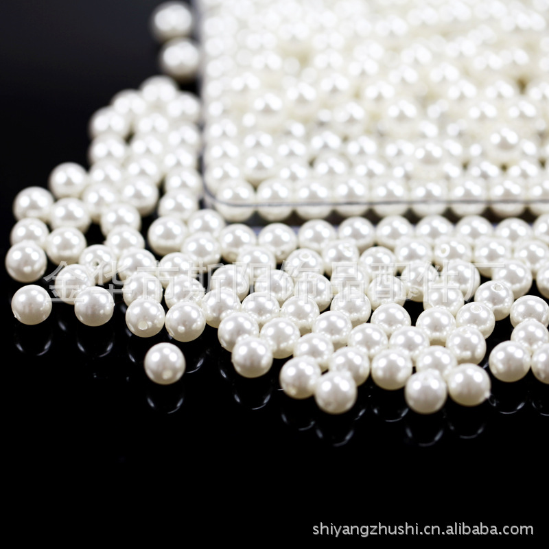 Yiwu wholesale imitation pearl 7mm paint no hole round beads ABS plastic beads factory direct sales