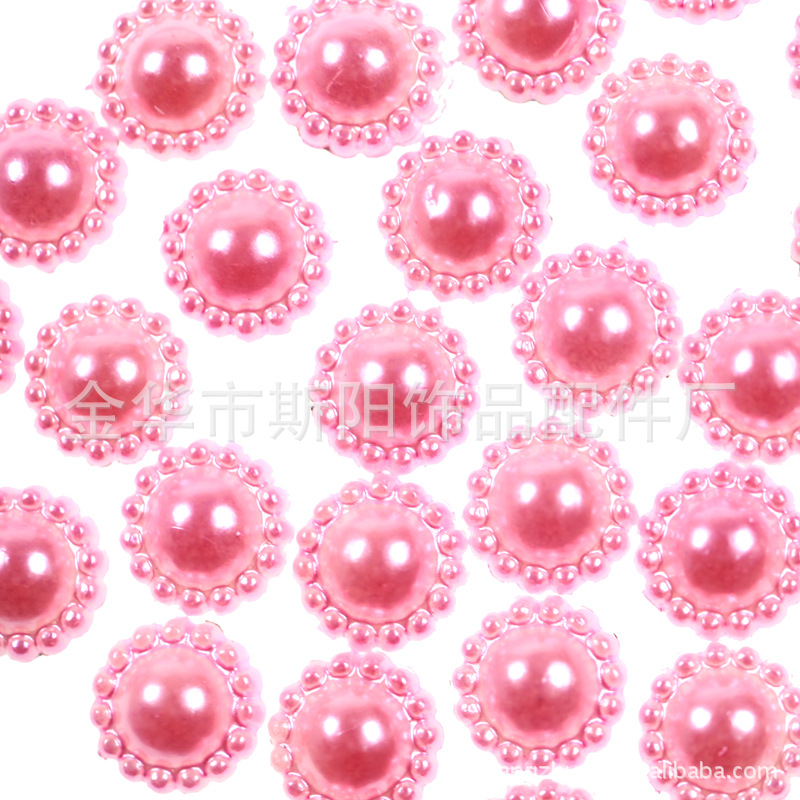 Manufacturers direct spot supply baking paint sunflower pearl 8mm plastic beads loose beads large congyou