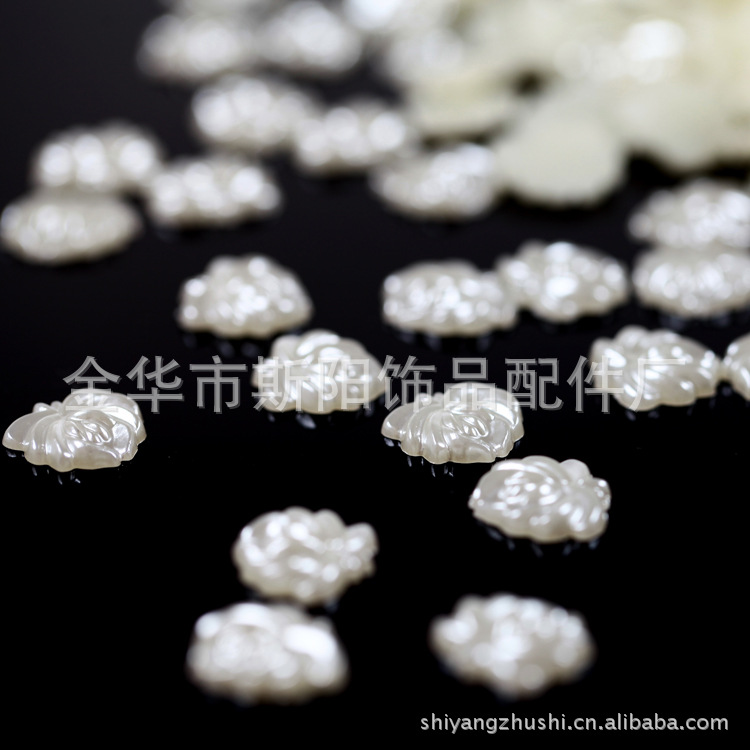 New si Yang ABS new leaf baking paint scattered beads DIY manual plastic pearl manufacturers wholesale