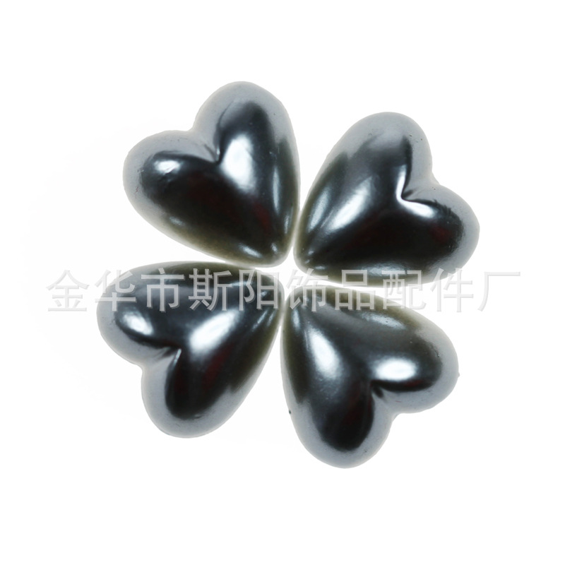 15*15mm paint half surface peach beads loose beads DIY accessories love loose beads Yiwu city manufacturers