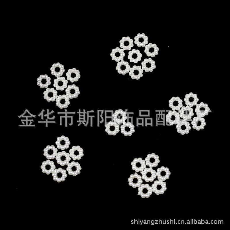 Round paint plastic beads scattered beads resin double-sided eight beads pearl manufacturers direct spot supply