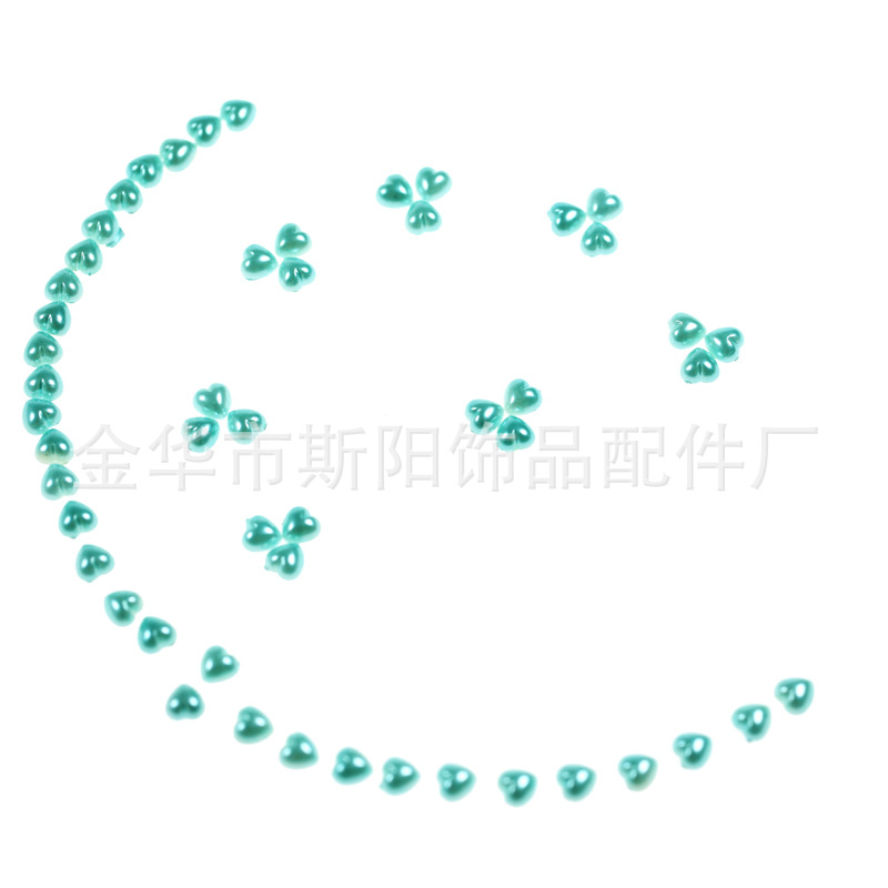 2.5*2.5 half face peach heart half peach heart pearl phone DIY pearl manufacturers direct wholesale