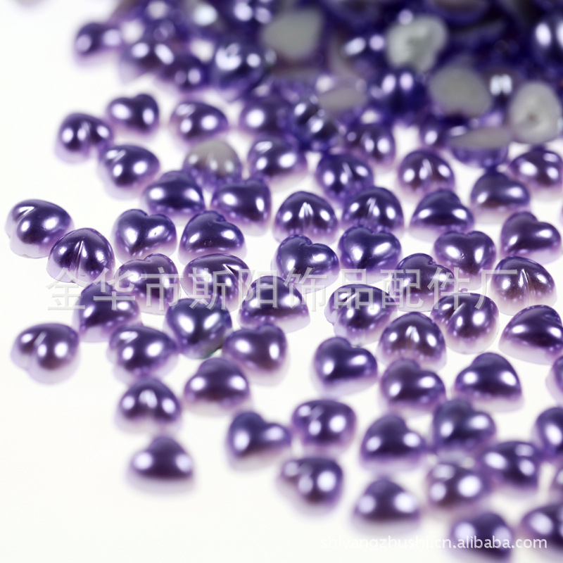 Factory direct sales large baking paint heart type heart beads 24*25mm color environmental protection beads color love beads