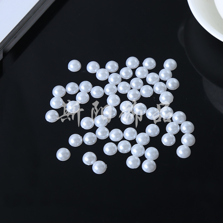 3mm-30mm round half faced ball bag teléfono móvil decoraciones ropa accesorios resina blanco cuentas al por mayor Specification image