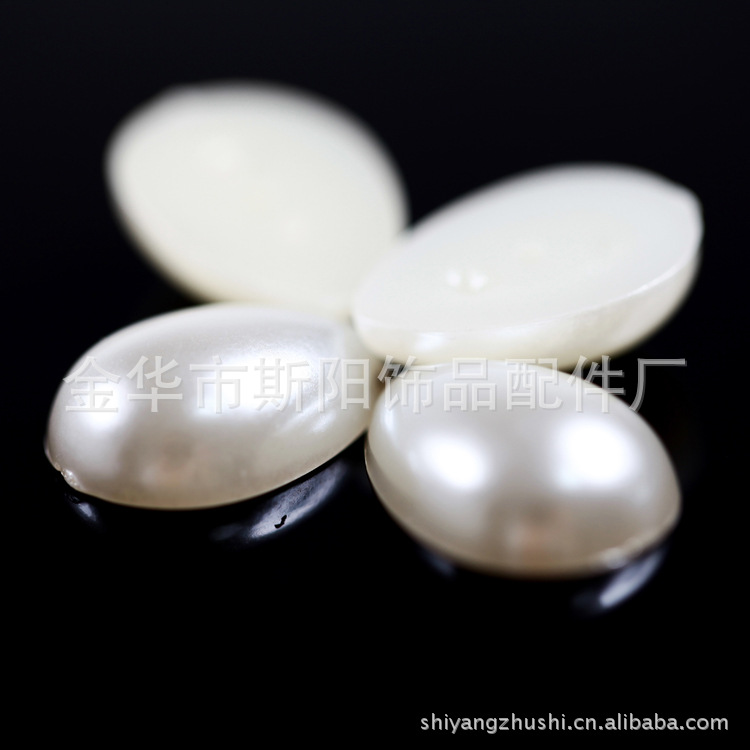 6*8mm water drop paint plastic pearl half surface water drop beads
