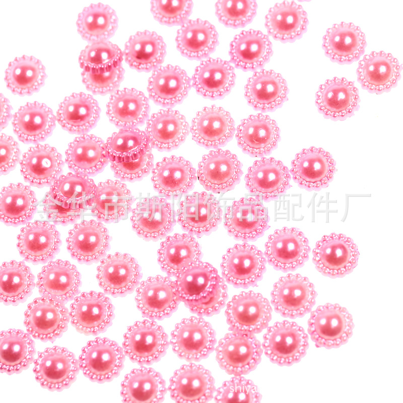 Factory direct sales with 8mm flower-shaped plastic beads of baked paint sunflower pearls in stock. Larger quantities of loose beads offer better prices Specification image