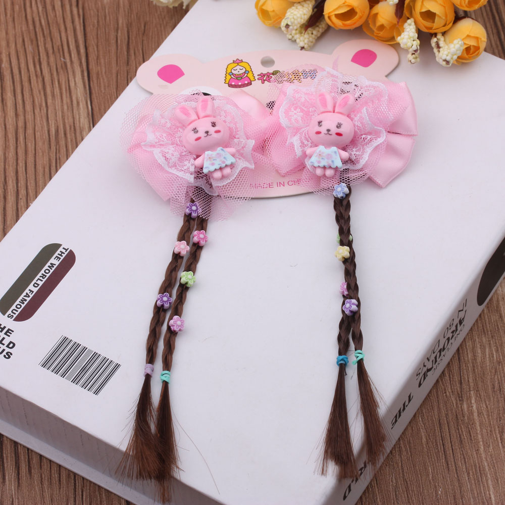 5-yuan store supply: Children's wigs, headwear, bows, princess hair clips, little girl hair clips