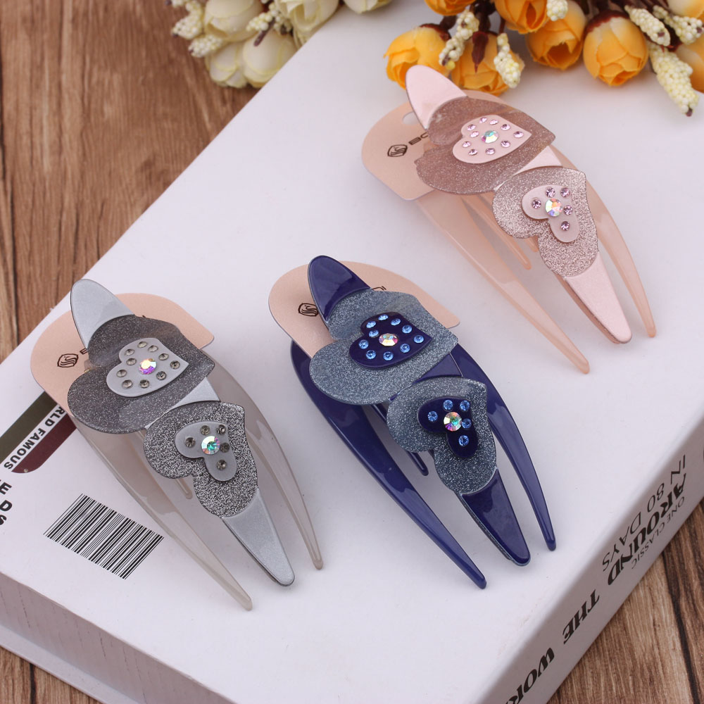 10-yuan store supply: Hair clips, headwear, large duckbill clips, grab clips, acrylic horizontal clips, Korean hair clips and hair accessories Application Scenario