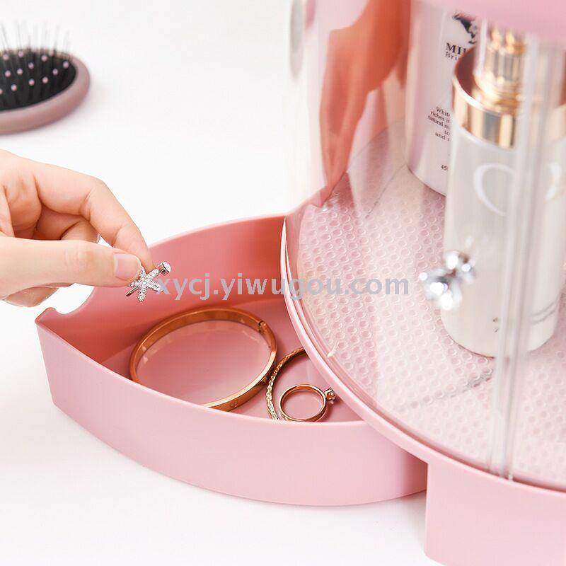 Rotating plastic cosmetic box, round cosmetic box Application Scenario