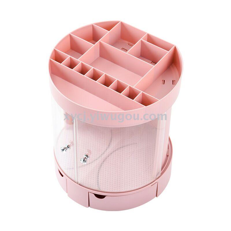 Rotating plastic cosmetic box, round cosmetic box Specification image