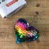 Ultrasonic Gasket sequin pendant for Valentine's Day, heart-shaped sequin pendant, heart-shaped sequin, double-sided sequin keychain details Picture