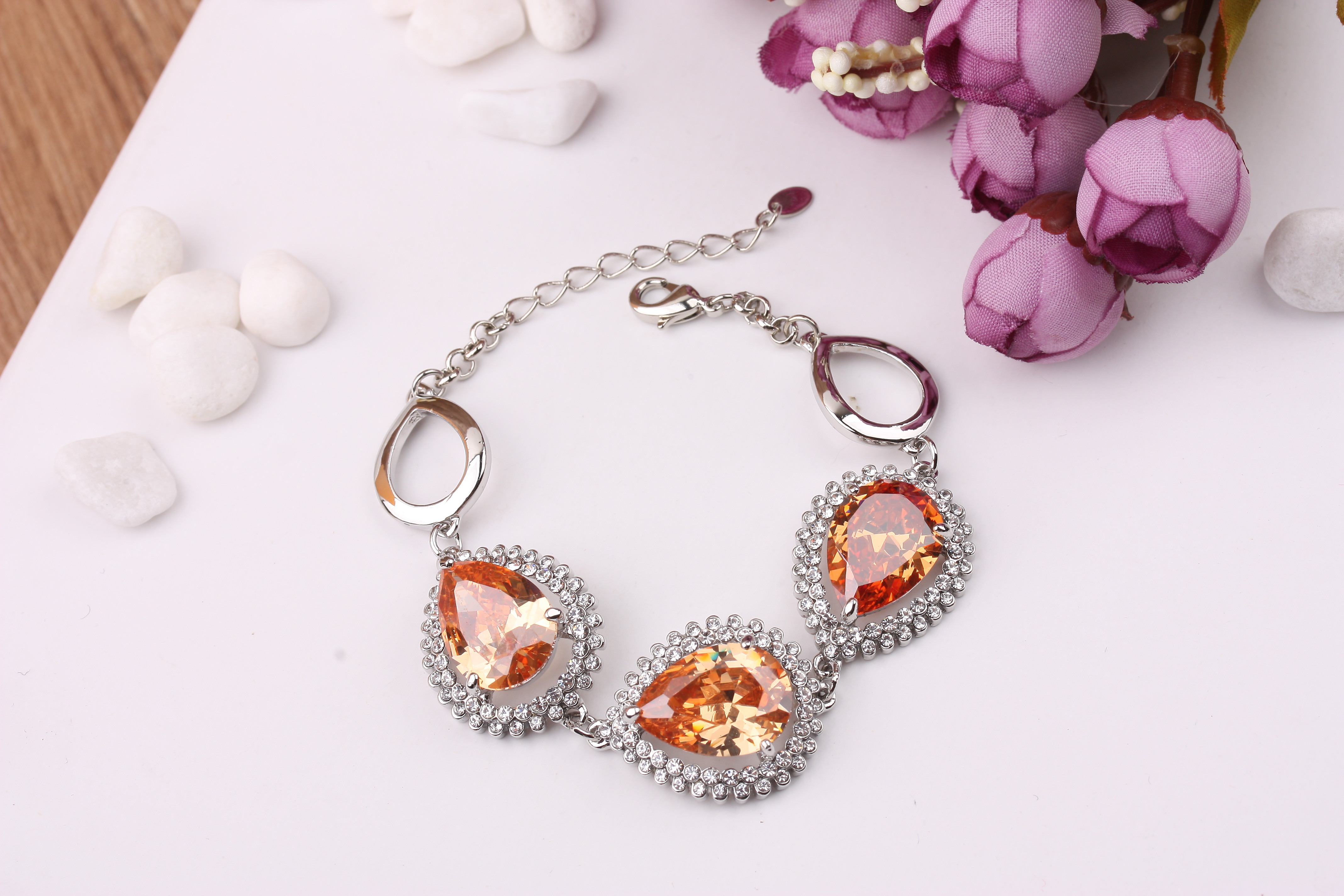 The boutique offers high-end crystal bracelets imported from Austria in their original form