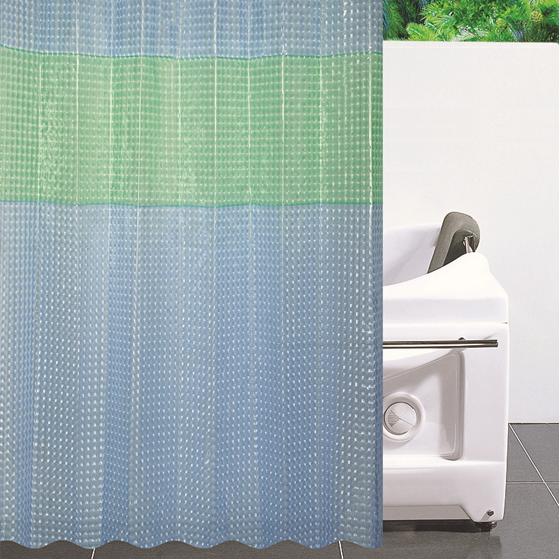 Shower curtain waterproof anti-mildew thickened hanging curtain bathroom partition curtain perforation-free door curtain shower curtain Application Scenario