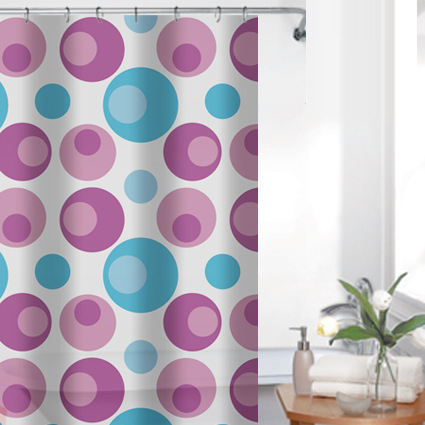 Shower curtain waterproof anti-mildew thickened hanging curtain bathroom partition curtain perforation-free door curtain bathing curtain A2-030 thumbnail