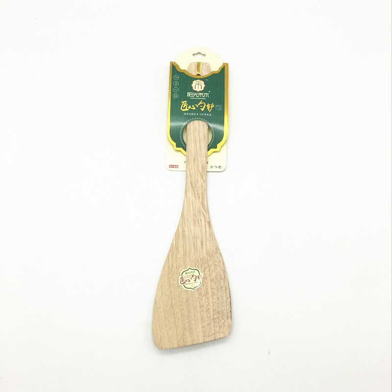 Sunshine Department Store card-inserting inclined spatula, unpainted wooden inclined spatula, frying spatula, special wooden spatula for non-stick pans