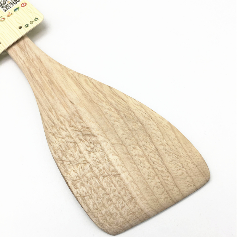 Sunshine Department Store card-inserting inclined spatula, unpainted wooden inclined spatula, frying spatula, special wooden spatula for non-stick pans Specification image