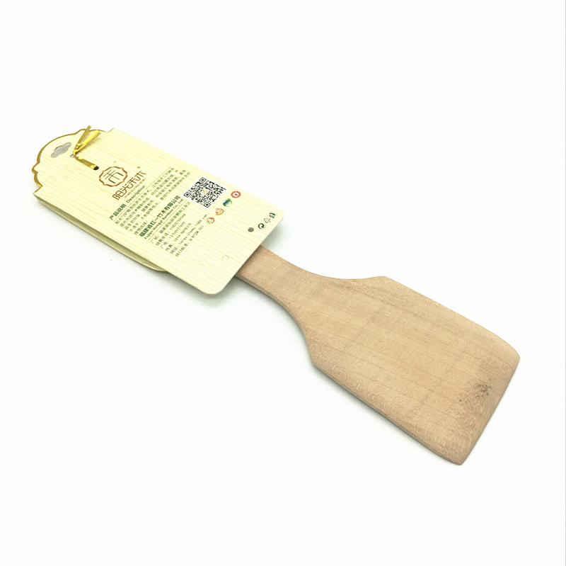 Sunshine Department Store's card-inserting wooden spatula, wooden spatula, wooden spoon, non-stick pan special long-handled unpainted stir-frying spatula Specification image