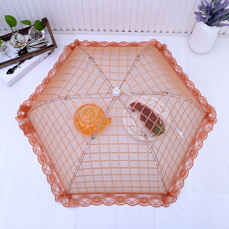 Natural Home Table Food Cover Dust Cover Can Be Disassembled And Washed Foldable Lace Mesh Cloth Cover Manufacturers Wholesale details Picture