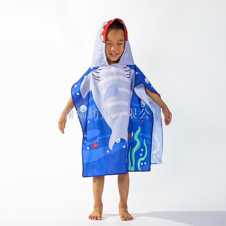 便携户外沙滩浴巾旅行儿童披肩吸水披风