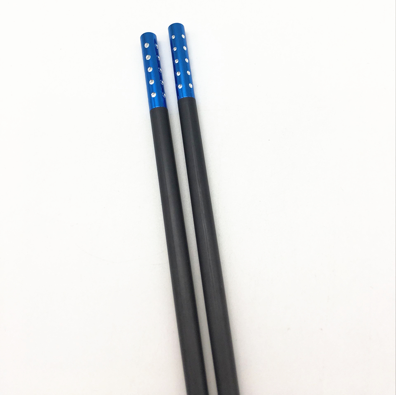 Sunshine Department Store bag 1 pair of alloy chopsticks, hotel stainless steel solid wood high-temperature resistant chopsticks, anti-slip alloy chopsticks Specification image