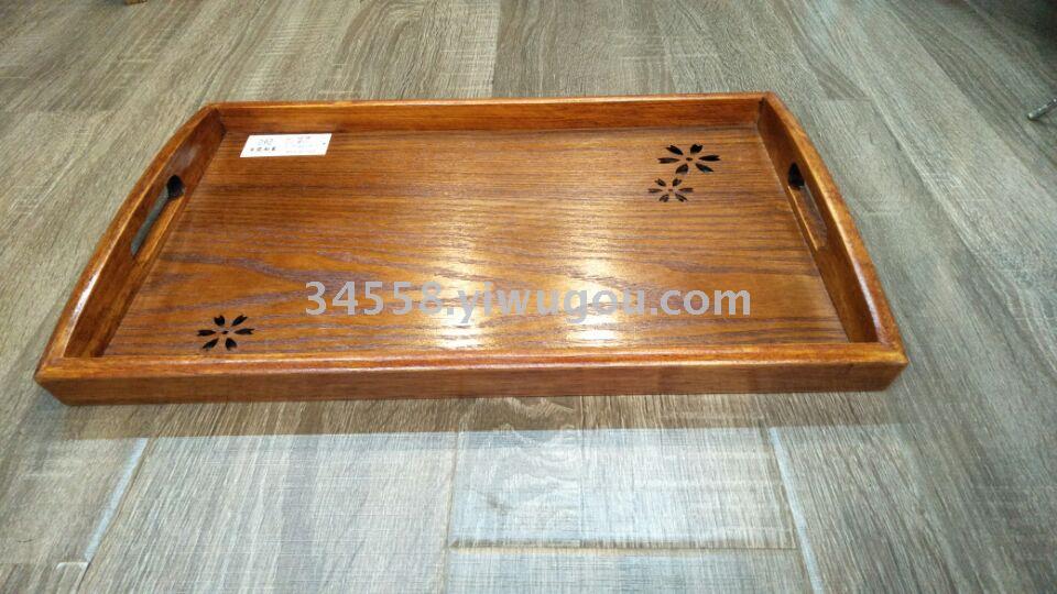 Solid wood tray with spiral hollowed-out cherry blossoms Application Scenario
