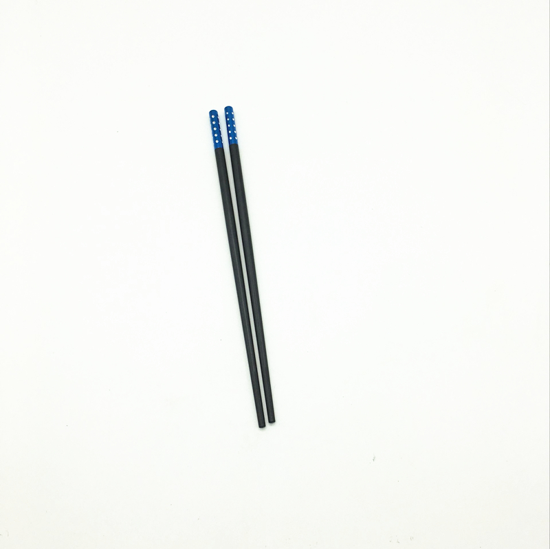 Sunshine Department Store bag 1 pair of alloy chopsticks, hotel stainless steel solid wood high-temperature resistant chopsticks, anti-slip alloy chopsticks details Picture