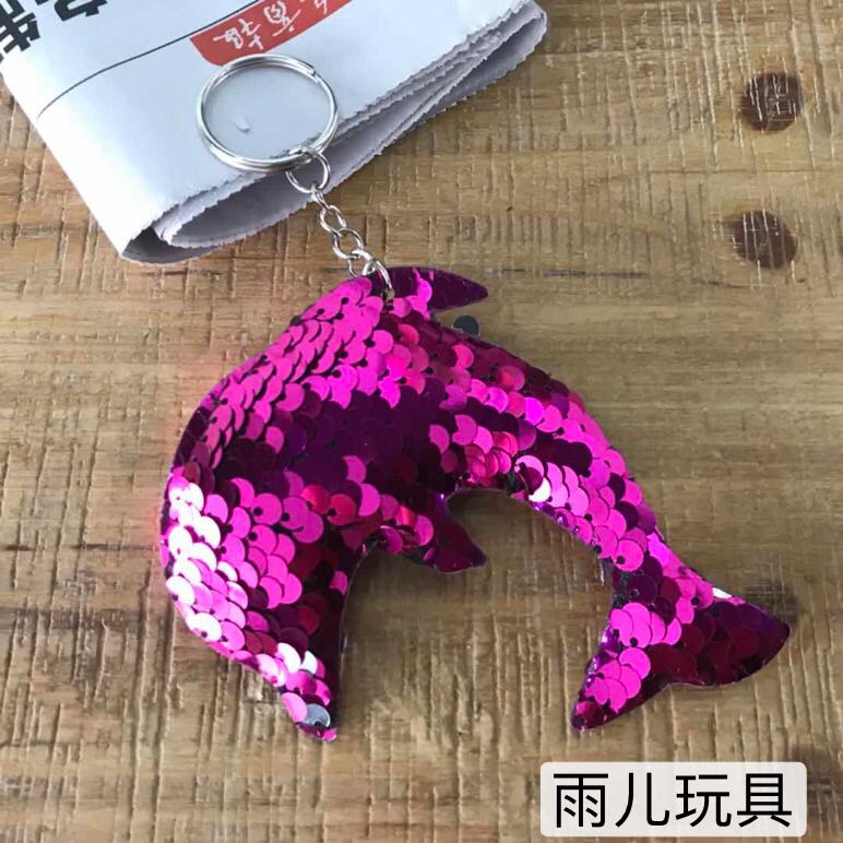 Toy pendants, keychains, ultrasonic sequin pendants, ocean dolphin sequin pendants, narwhal sequin pendants Specification image