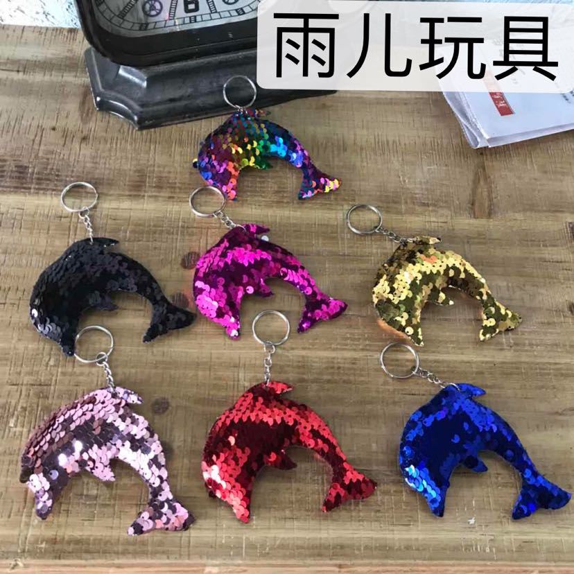 Toy pendants, keychains, ultrasonic sequin pendants, ocean dolphin sequin pendants, narwhal sequin pendants details Picture