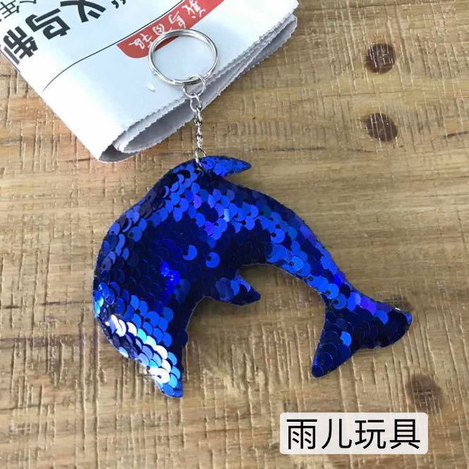 Toy pendants, keychains, ultrasonic sequin pendants, ocean dolphin sequin pendants, narwhal sequin pendants Application Scenario