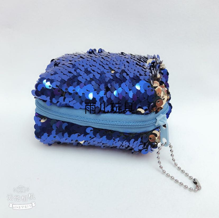 Sequined wallet, rectangular three-dimensional sequined bag, plush wallet, coin purse, sequined bag Application Scenario