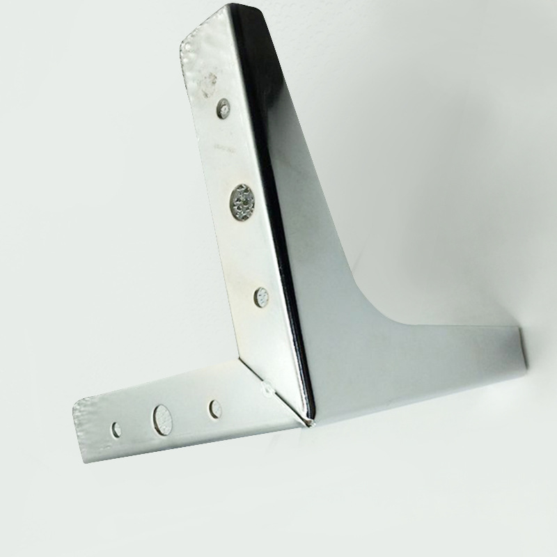 Metal trident pies galvanoplastia pies de sofá accesorios de muebles hardware pies de hierro cromado pies de sofá estera de sofá al por mayor details Picture