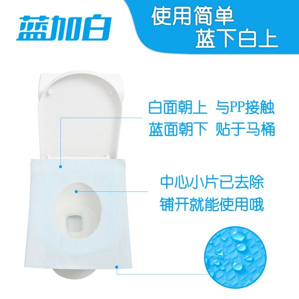 Blue And White Disposable Toilet Seat details Picture