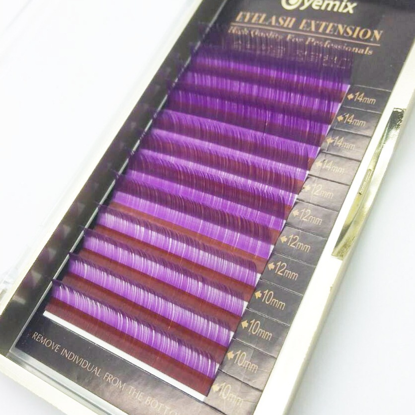 New Korean colored eyelash extensions Eyemix 10/12/14mm mixed length B and C rolls 0.15 thick full figure