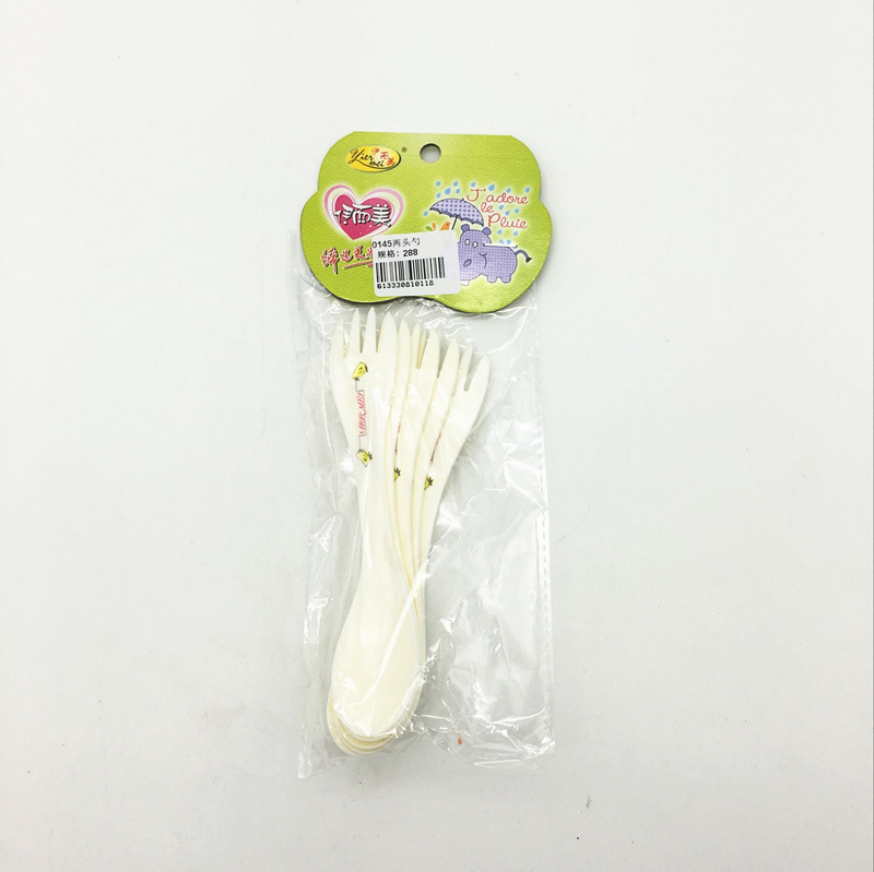 Sunshine Department Store Children's and baby complementary Food two-end spoon Cartoon double-purpose spoon Children's double-purpose spoon fork Application Scenario