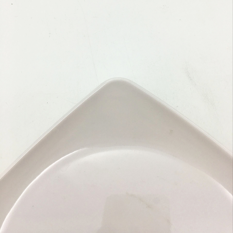 Sunshine Department Store's imitation porcelain tableware plates, white square flat base plates for vegetables, dumplings, dinner plates and desserts details Picture
