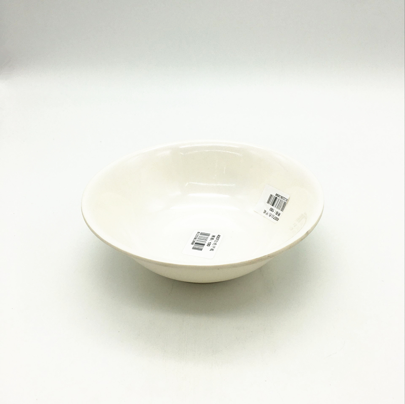 Sunshine Department Store's imitation porcelain tableware bowls, white flat-bottomed wide-mouthed bowls, rice bowls, porridge bowls, soup bowls, rice bowls