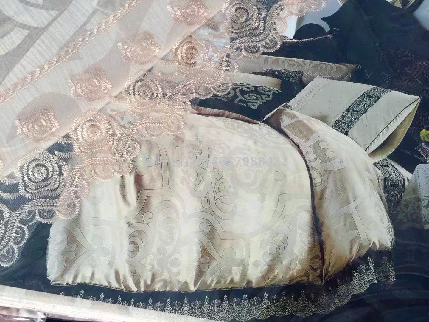 Xiusi Bedding, Modal Tribute Satin Jacquard Four-piece Set Wholesale Home Textile Set, duvet cover products Specification image