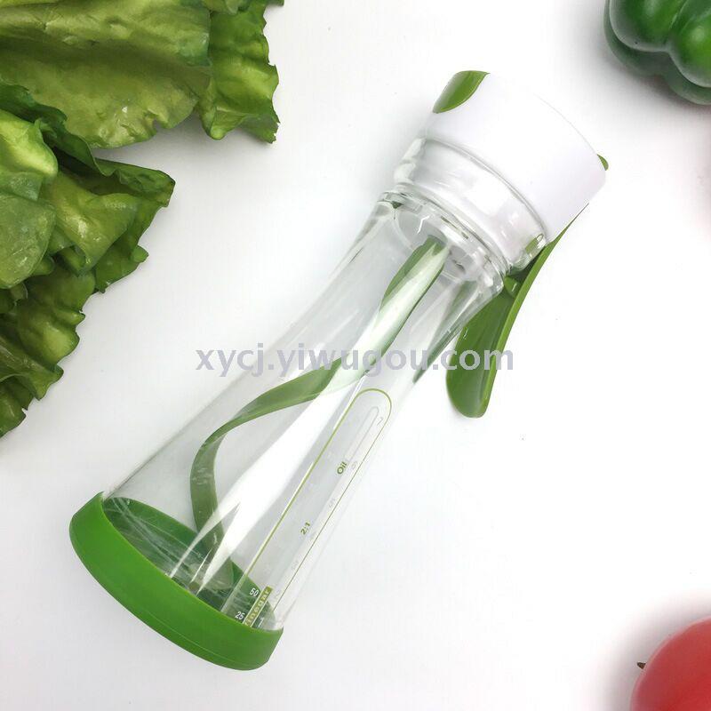 Seasoning bottle, manual seasoning mixing cup, stirring cup, salad cup, seasoning jar, kitchen tools, automatic stirring details Picture