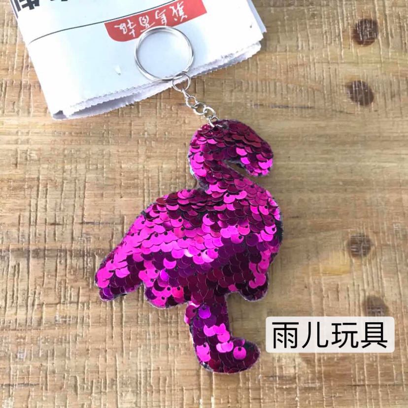 Double-sided sequin pendant, gashapon box, keychain, plush pendant, sequin flamingo, sequin pendant, gashapon pendant Application Scenario