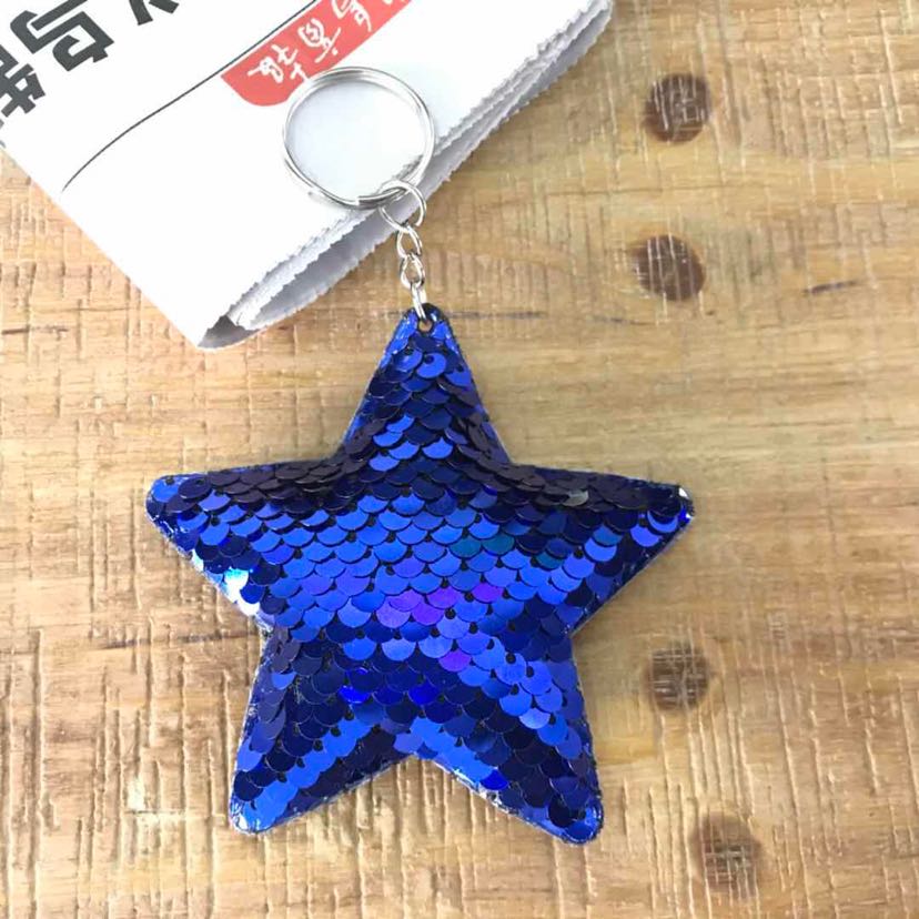 Plush toy pendant, sequin pendant, flip sequin keychain, five-pointed star sequin pendant, ultrasonic gashapon details Picture