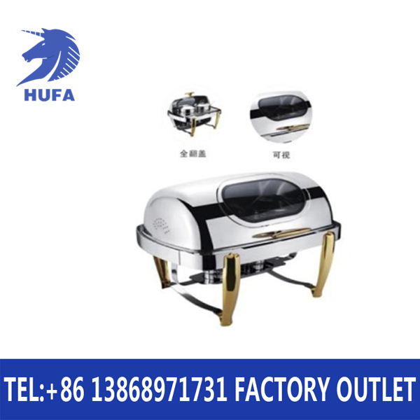 Hotel supplies: Double-compartment buffet stove, visible full flip cover buffet stove, breakfast stove, electric heating self-service fast food stove, alcohol hot pot, alcohol stove, stainless steel portable alcohol hot pot, alcohol stove, dining stove details Picture