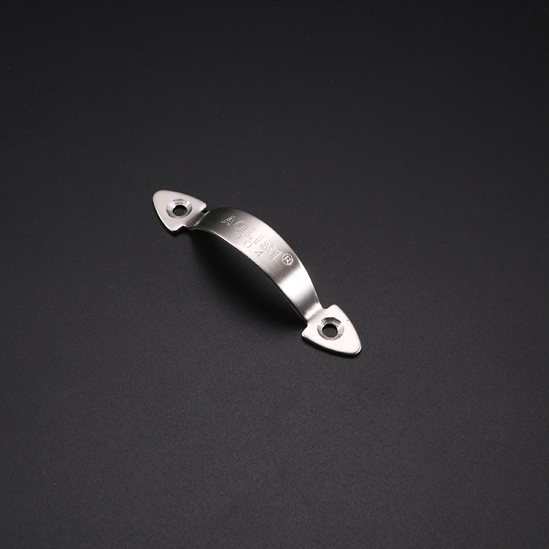 Stainless steel flat bar handle, flat bar brushed steel sliding and closing cabinet door, cabinet wardrobe, 304 stainless steel factory direct sales details Picture