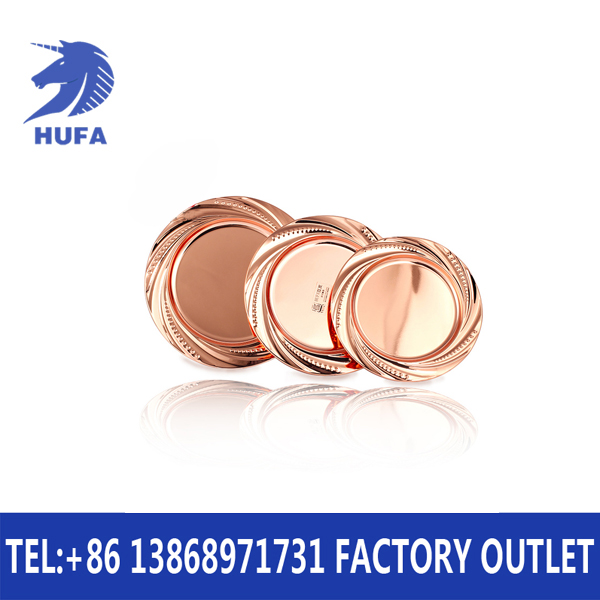 Mutual rose gold pearl plate, stainless steel red copper plate, craft plate, hookah plate, stainless steel plate Application Scenario