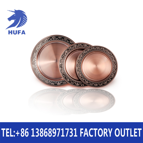 Stainless steel empress plate, round mirror plate, craft plate, hookah plate, stainless steel plate factory direct sales