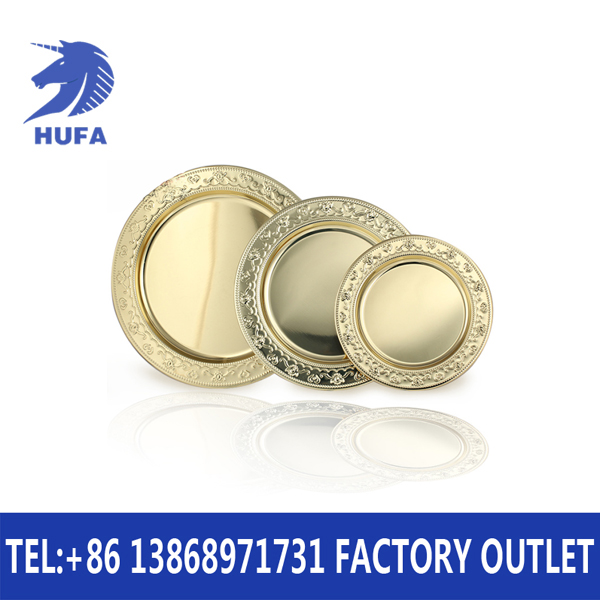 Stainless steel empress plate, round mirror plate, craft plate, hookah plate, stainless steel plate factory direct sales Specification image