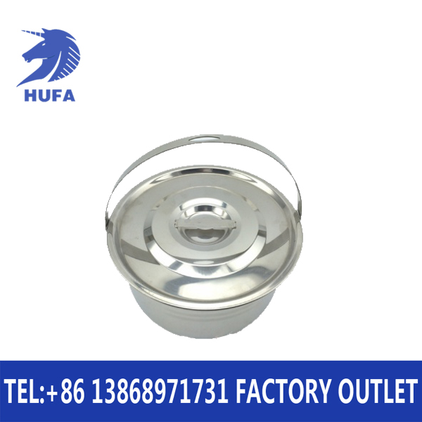 Stainless steel set pot, thickened single-bottom hand-held pot, double-layer cooking pot with lid, induction cooker pot details Picture