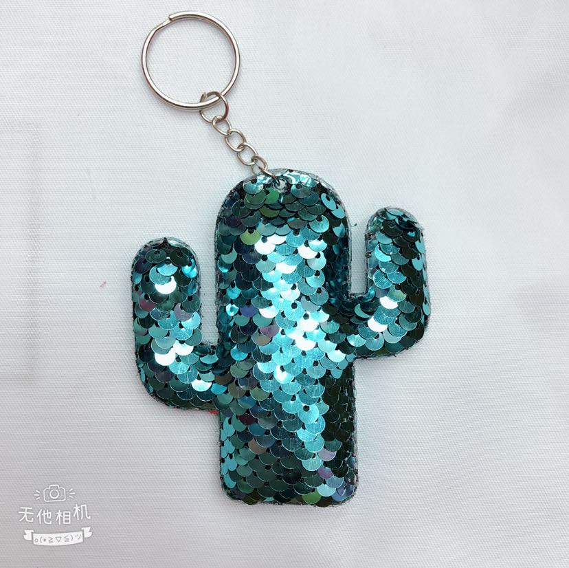 New sequin pendants, ultrasonic sequin pendants, cartoon sequin pendants, sequin keychains, cactus sequin buckles details Picture